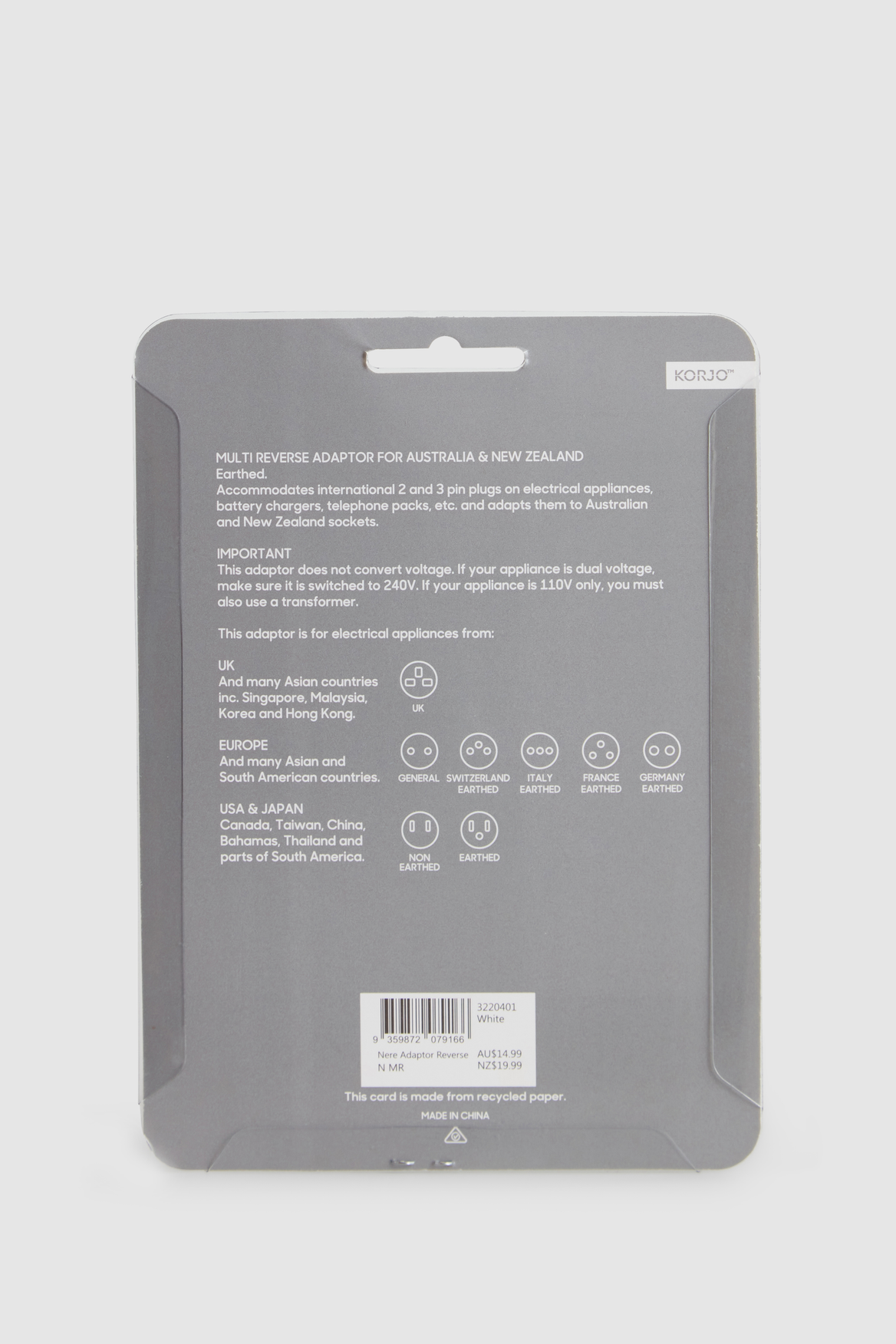 Nere Multi-Reverse Adaptor – neretravel-au