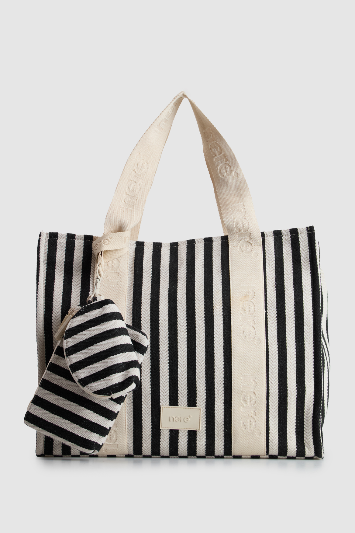 Beach Stripe Canvas Tote Bag