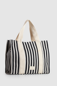 Beach Stripe Canvas Tote Bag