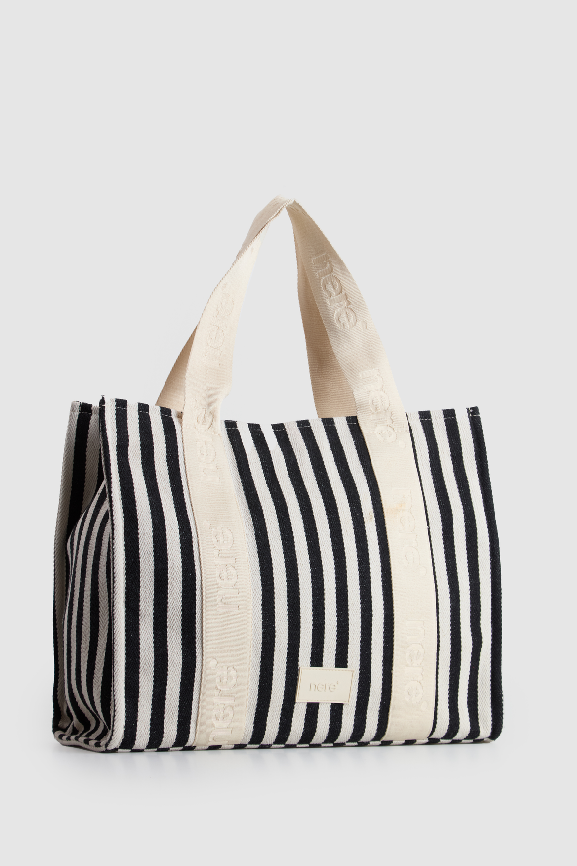 Beach Stripe Canvas Tote Bag
