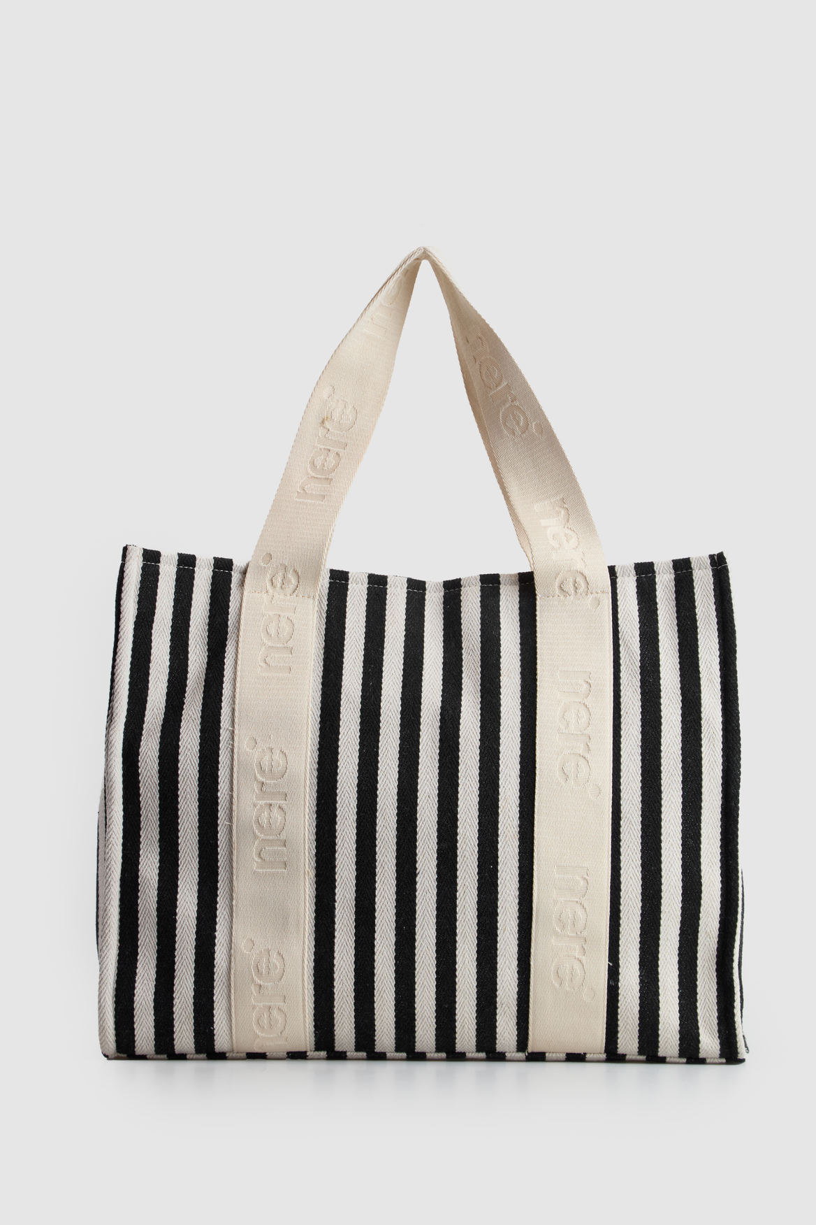 Beach Stripe Canvas Tote Bag