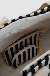 Beach Stripe Canvas Tote Bag
