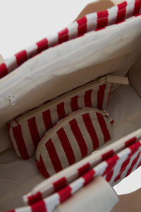 Beach Stripe Canvas Tote Bag